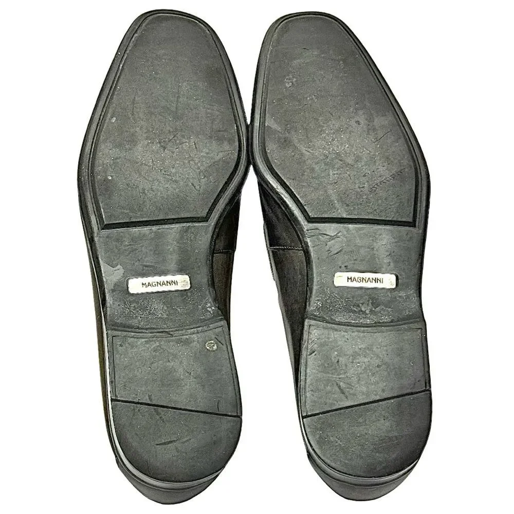 Magnanni Meruelo Penny Loafers Men’s 9.5 Catalux Grey Leather Slip-On Shoes